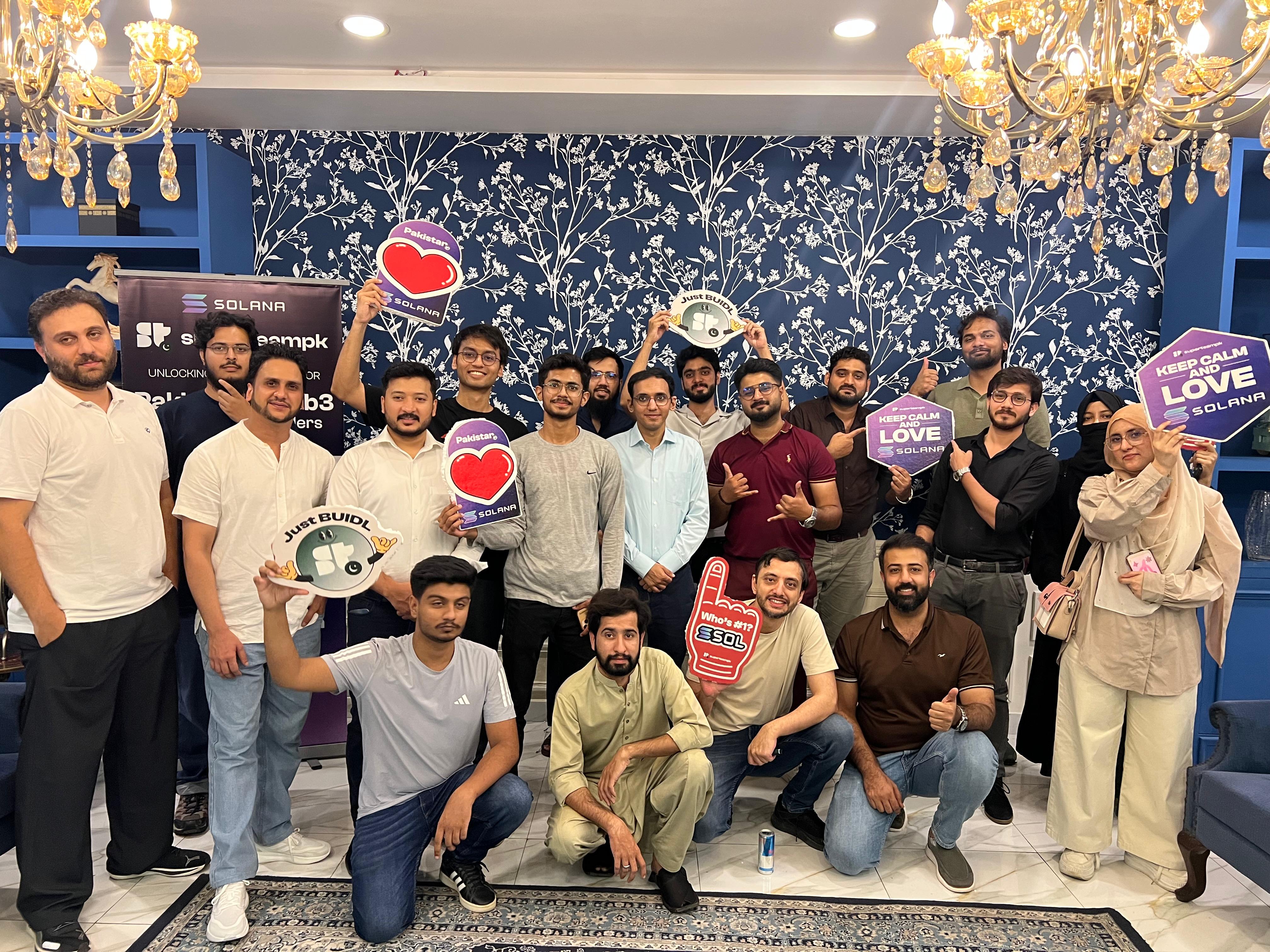 Solana community meetup with Usama Hassan and fellow builders